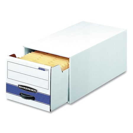 Bankers Box File Boxes, Corrugated Cardboard Body; Steel Frame, 16.75" W, 25.5" D, 11.5" H, Pull Drawer Closure 00722